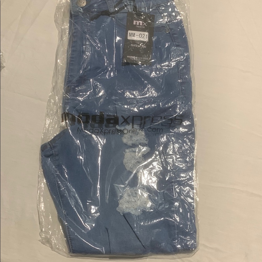 Moda Xpress Blue Distressed Jeans
